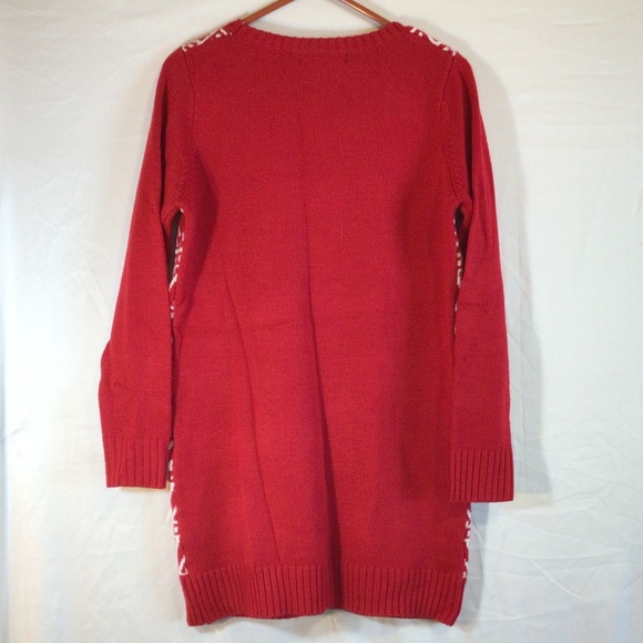 United States Christmas sweater dress tunic women’s size medium holiday festive - Picture 2 of 9